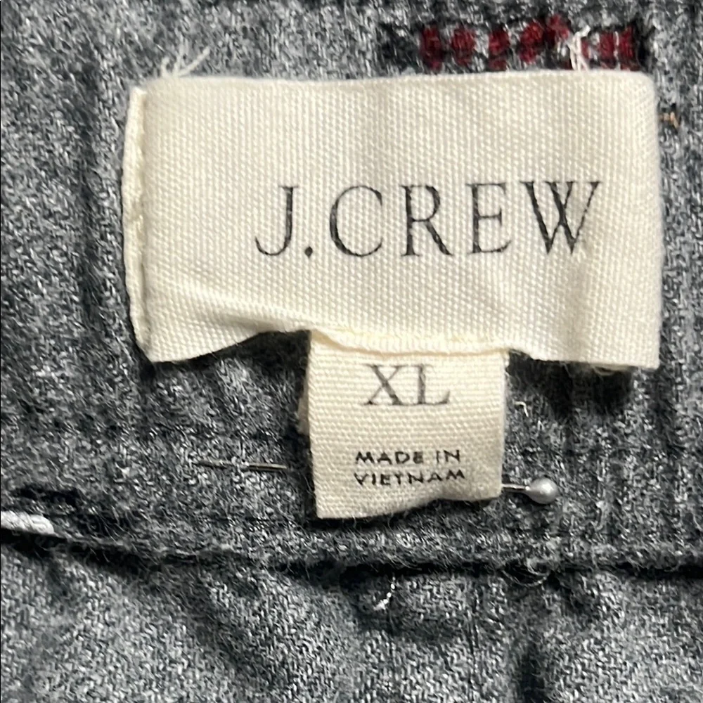 J. Crew Charcoal  FLANNEL SNOWMAN PRINT, PAJAMA PANTS SIZE XL